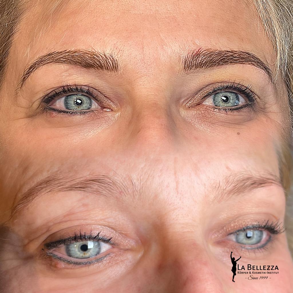 Dokumentierte Eyeliner-Arbeit bei La Bellezza